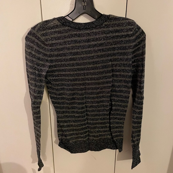 HINGE navy blue and grey sparkly sweater - Picture 2 of 4